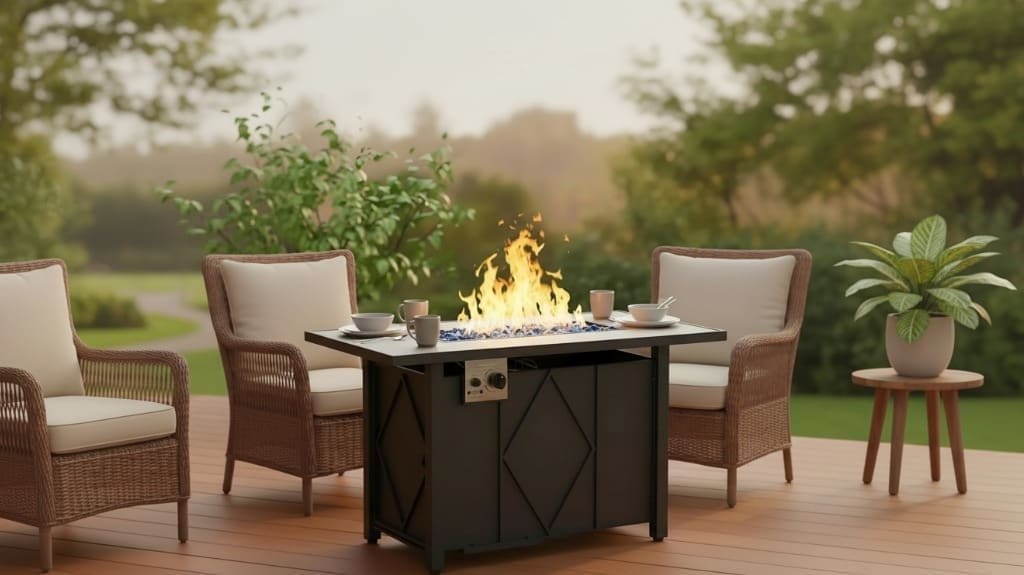 43 inch propane fire pit table