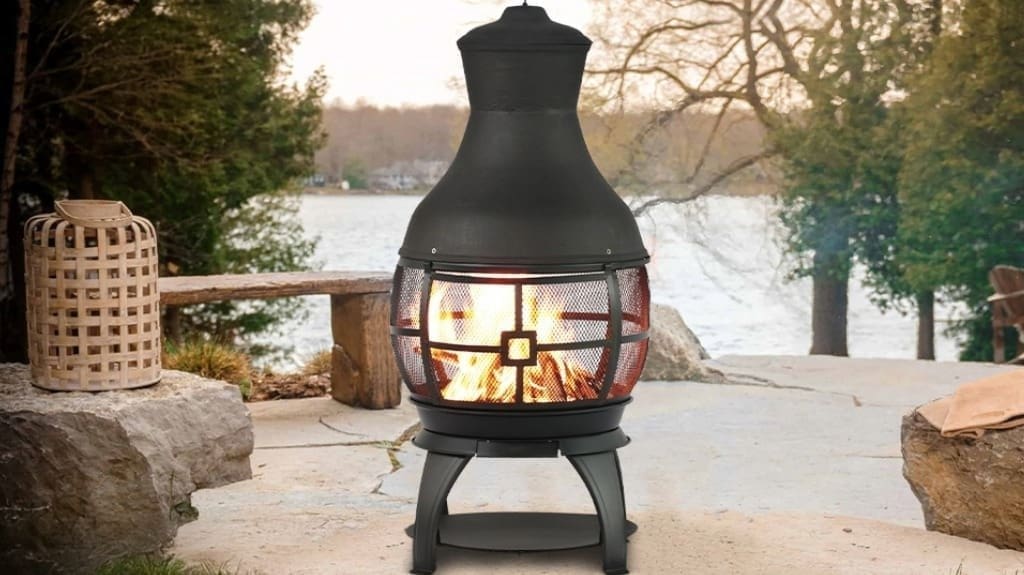 BALI OUTDOORS Wood Burning Fire Pits Chimenea Outdoor Fireplace