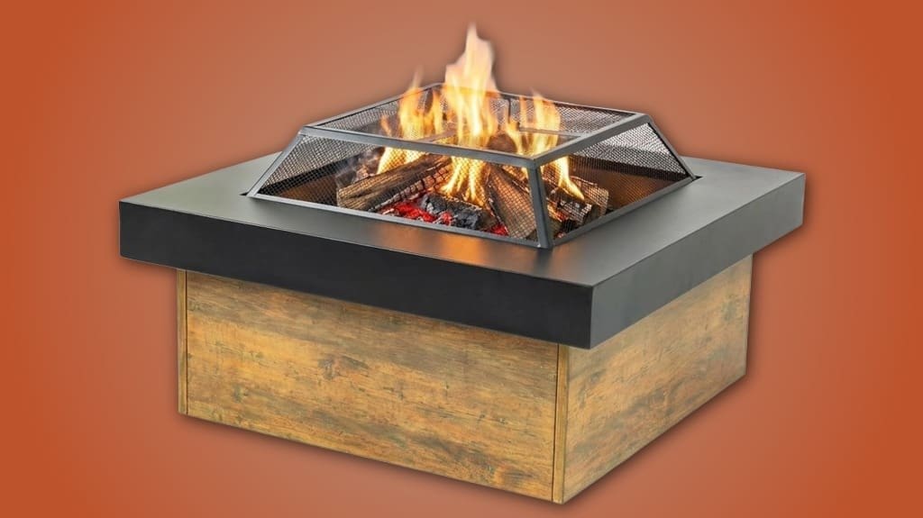 WILDMOS American style 36" Outdoor Wood-Burning FirePit Table