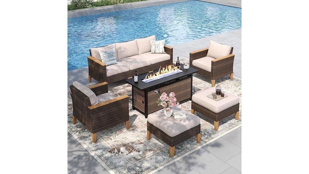 8 piece outdoor sectional set