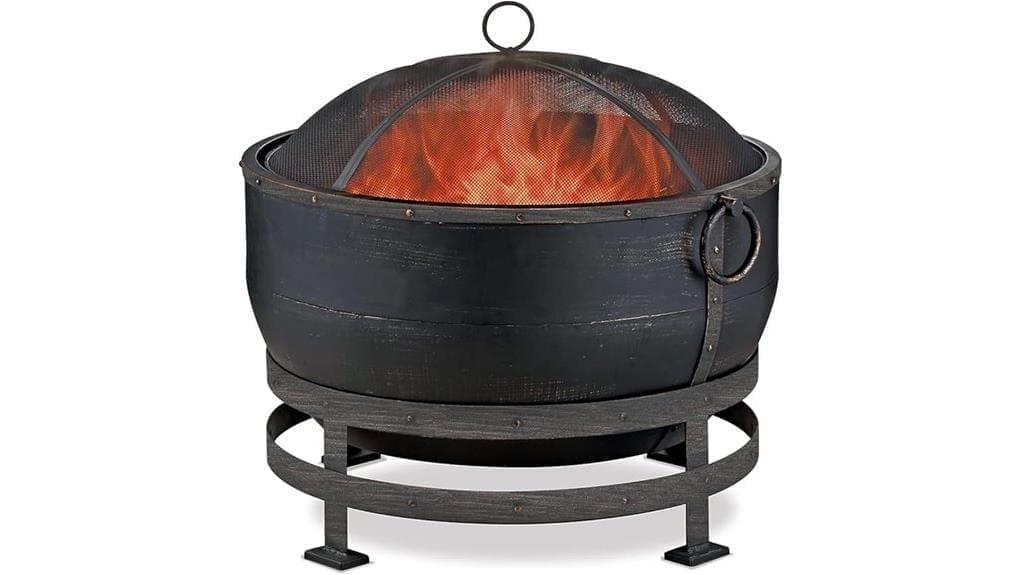 kettle shaped wood burning firepit